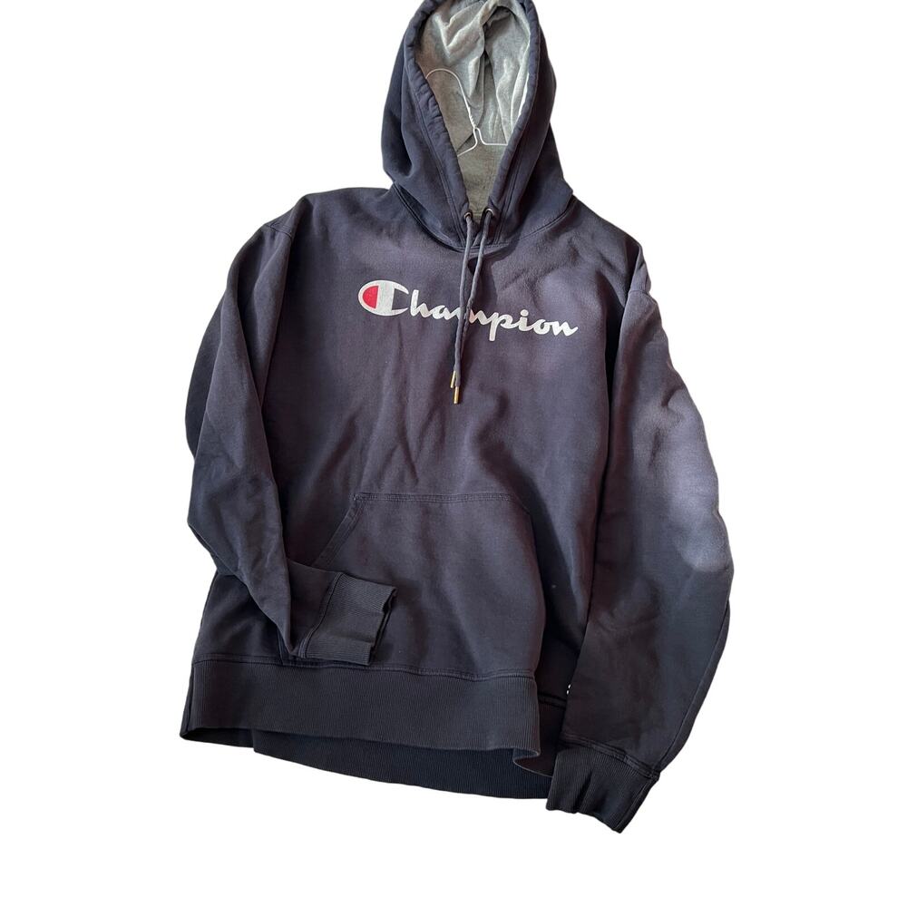 Champion Black Pullover Hoodie Mens L